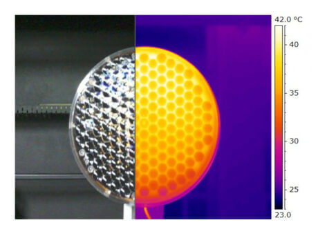Thermal imaging survey of a specialist light fitting