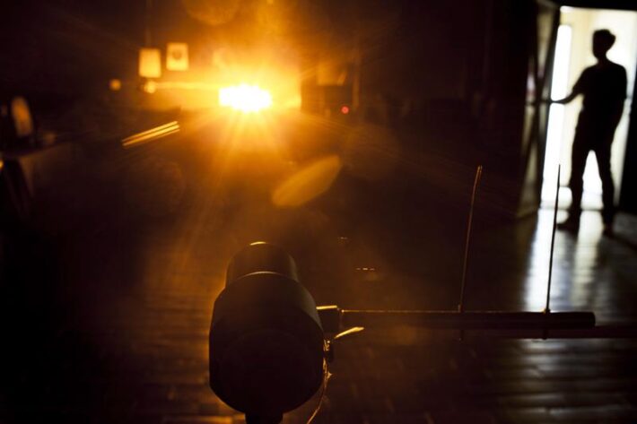Measurements of car lamps in a photometric darkroom